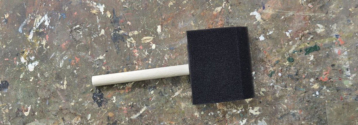 The foam brush Andrew uses to apply the varnish